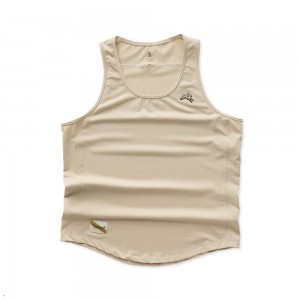 Beige Tracksmith Session Women's Tank Australia | WPGI-40789