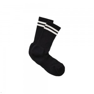 Black White Tracksmith Merino Tube Sock Australia | POBX-83152