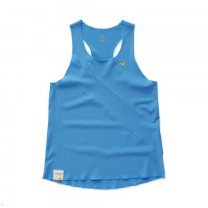 Blue Tracksmith Strata 2023 Women's Singlet Australia | JITP-92508