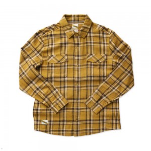 Brown Tracksmith New England Flannel Women's Shirts Australia | KRPZ-43852