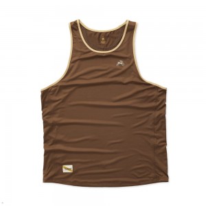 Brown Tracksmith Twilight Men's Tank Australia | XYUH-70456