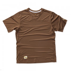 Brown Tracksmith Twilight Men's Tee Australia | QZAR-64538