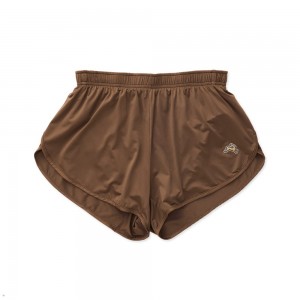 Brown Tracksmith Twilight Split Men's Shorts Australia | HSJD-43621