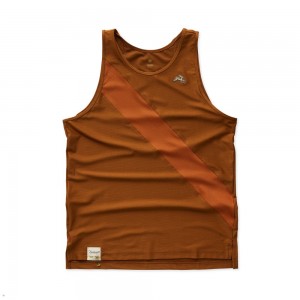 Brown Tracksmith Van Cortlandt Men's Singlet Australia | QEXT-21790