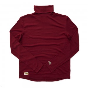 Burgundy Tracksmith Fells Turtleneck Men's Base Layer Australia | IDYH-36471