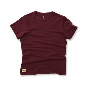 Burgundy Tracksmith Harrier Women's Tee Australia | SNEO-71825