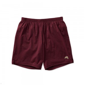 Burgundy Tracksmith Session Men's Shorts Australia | MPFY-23847