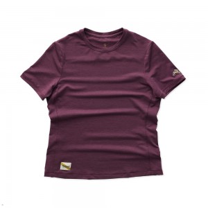 Burgundy Tracksmith Session Women's Tee Australia | RCZM-06587