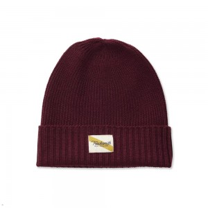 Burgundy Tracksmith Varsity Runner's Caps Australia | EAMR-79851