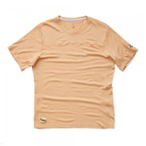 Coral Tracksmith Harrier Men's Tee Australia | OSEU-96874