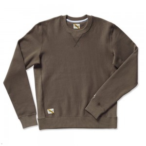 Dark Grey Tracksmith Trackhouse Crew Men's Sweatshirt Australia | QKFJ-18045