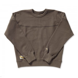 Dark Grey Tracksmith Trackhouse Crew Women's Sweatshirt Australia | HJFO-76048