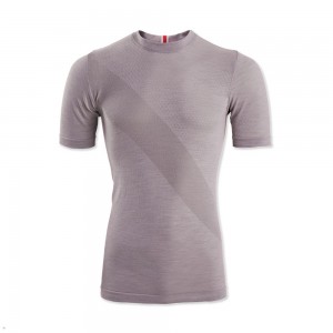 Grey Tracksmith Brighton Base Layer Men's Tee Australia | ADTX-34590