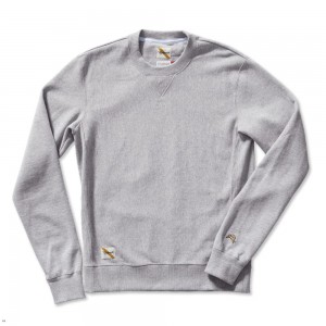 Grey Tracksmith Trackhouse Crew Men's Sweatshirt Australia | QYKP-18026