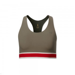 Khaki Tracksmith Run Women's Bra Australia | PUAQ-42657