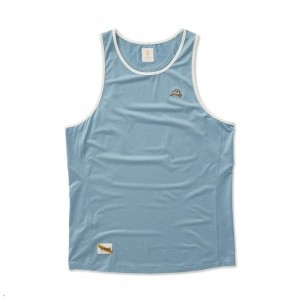 Light Blue Tracksmith Twilight Men's Tank Australia | BTHQ-37102