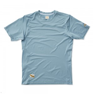 Light Blue Tracksmith Twilight Men's Tee Australia | DNFA-59481