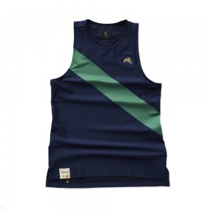 Navy Green Tracksmith Van Cortlandt Women's Singlet Australia | ZTCL-30618