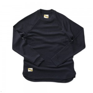 Navy Tracksmith Downeaster Crew Women's Mid Layer Australia | WOPZ-13678