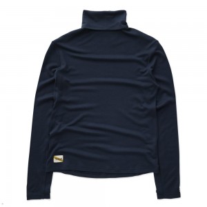 Navy Tracksmith Fells Turtleneck Men's Base Layer Australia | MZFP-62543