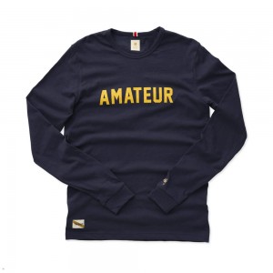 Navy Tracksmith Grayboy Long Sleeve Amateur Women's Shirts Australia | JCNY-75814