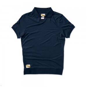 Navy Tracksmith Rapid Transit Polo Women's Shirts Australia | GBZR-37486