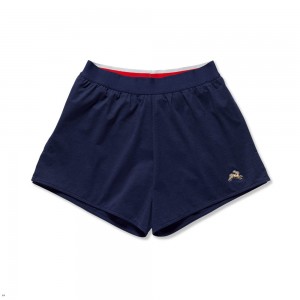 Navy Tracksmith Session Speed Men's Shorts Australia | WRVS-95063