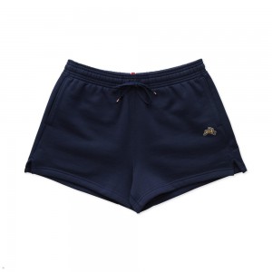 Navy Tracksmith Trackhouse Women's Shorts Australia | EOWB-36172