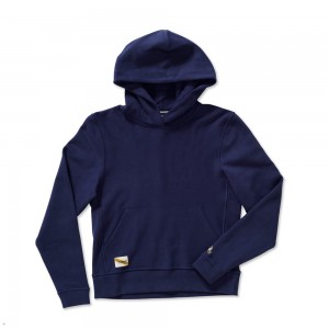 Navy Tracksmith Trackhouse Women's Sweatshirt Australia | UZWN-81735