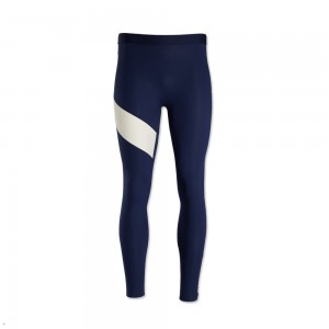 Navy White Tracksmith Allston Men's Tights Australia | KIPQ-40152