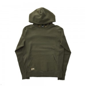 Olive Tracksmith Trackhouse Men's Sweatshirt Australia | KJLD-10874