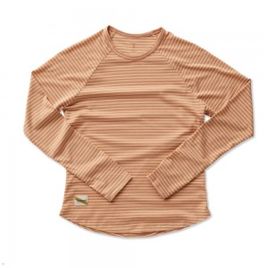 Orange Tracksmith Horizon Long Sleeve Women's Shirts Australia | DYBL-95734