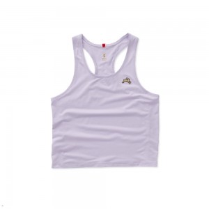 Purple Tracksmith Twilight Crop Women's Tank Australia | NRIX-85421