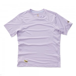 Purple Tracksmith Twilight Men's Tee Australia | UTGN-05691