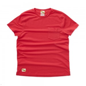 Red Tracksmith Run Cannonball Run Men's Tee Australia | TDGK-29654