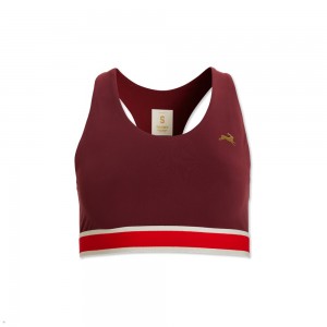 Red Tracksmith Run Women's Bra Australia | FQNK-24081