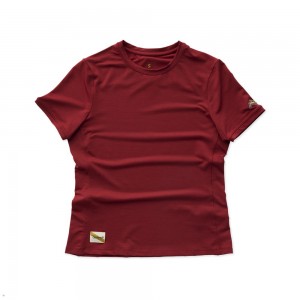 Red Tracksmith Session Women's Tee Australia | FTIW-68094