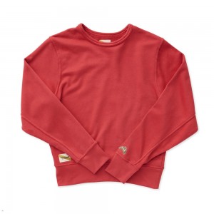 Red Tracksmith Trackhouse Midweight Crew Women's Sweatshirt Australia | GKJP-36159