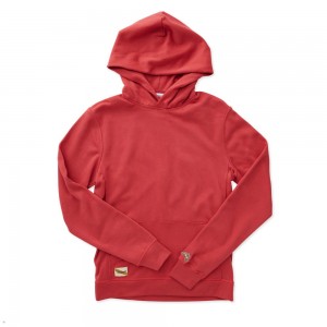 Red Tracksmith Trackhouse Midweight Men's Sweatshirt Australia | CWAJ-72503