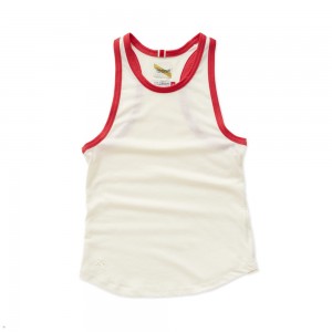 White Red Tracksmith Run Cannonball Run Women's Tank Australia | RMZB-60153