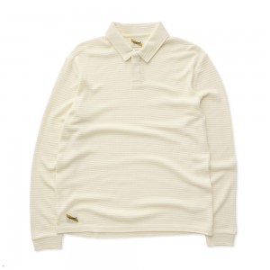 White Tracksmith Fells Rugby Men's Shirts Australia | YWKL-70419