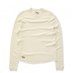 White Tracksmith Fells Waffle Men's Base Layer Australia | QOTX-02976