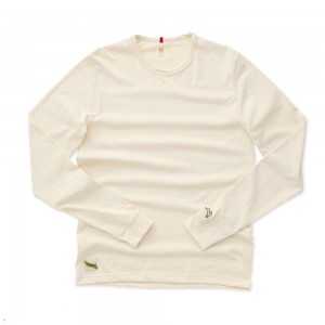 White Tracksmith Grayboy Long Sleeve Men's Shirts Australia | OIYF-95730