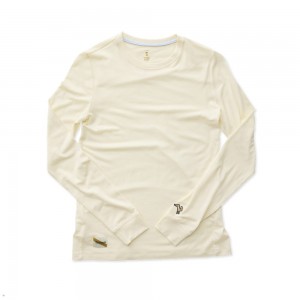 White Tracksmith Harrier Long Sleeve Women's Shirts Australia | SJYM-16320