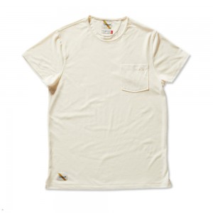 White Tracksmith Run Cannonball Run Men's Tee Australia | APMI-61749