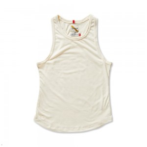 White Tracksmith Run Cannonball Run Women's Tank Australia | OUMH-15709