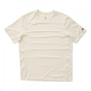 White Tracksmith Session Men's Tee Australia | VUCX-45062