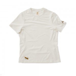 White Tracksmith Session Women's Tee Australia | VJMY-29830