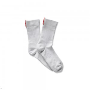 White Tracksmith Speed Crew Sock Australia | FWYS-80234