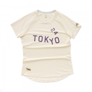 White Tracksmith Tokyo Women's Tee Australia | HVOB-21508